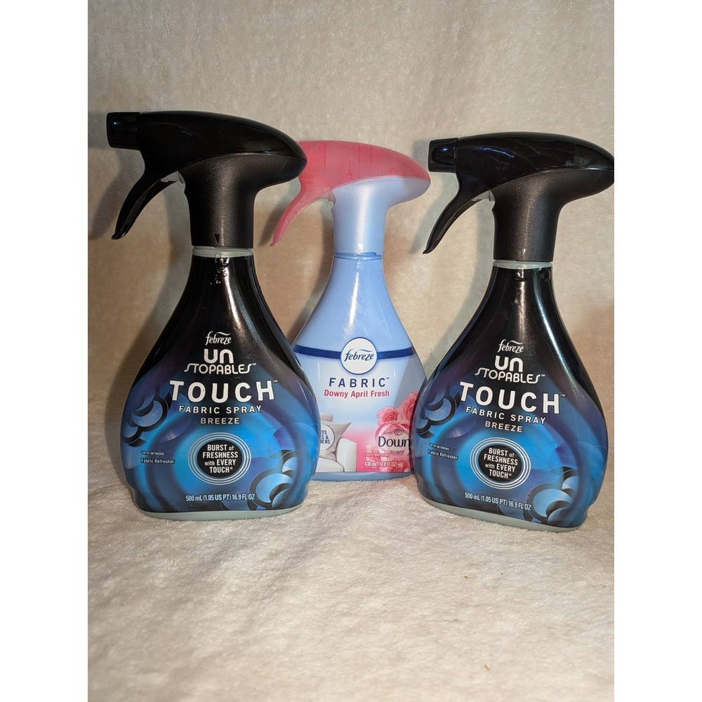 3ct  *NEW* Febreze Downy April Fresh & Unstopables Touch Fabric Spray Breeze HTF